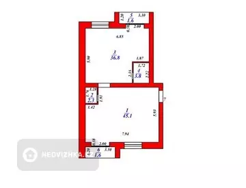 91 м², 3-комнатная квартира, этаж 3 из 3, 91 м², изображение - 0