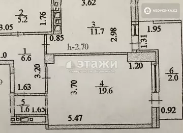 46.7 м², 1-комнатная квартира, этаж 9 из 9, 47 м², изображение - 8