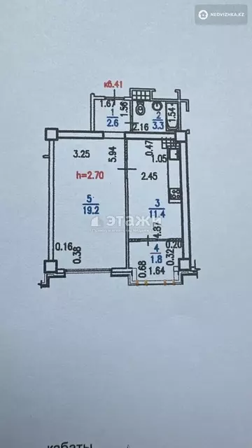 40 м², 1-комнатная квартира, этаж 6 из 9, 40 м², изображение - 6