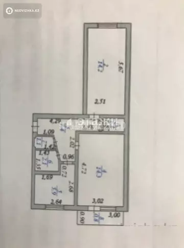 45.2 м², 2-комнатная квартира, этаж 4 из 5, 45 м², изображение - 4