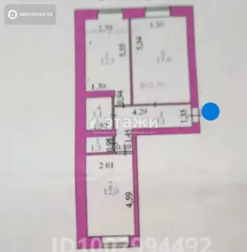 54 м², 2-комнатная квартира, этаж 2 из 6, 54 м², изображение - 3