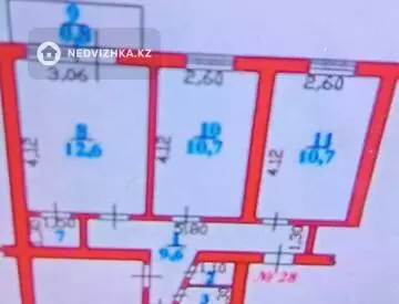 4-комнатная квартира, этаж 2 из 4, 77 м²