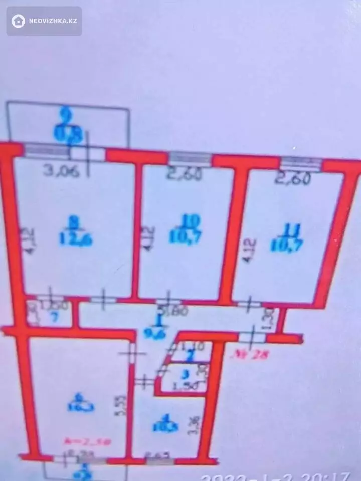 77 м², 4-комнатная квартира, этаж 2 из 4, 77 м², изображение - 1