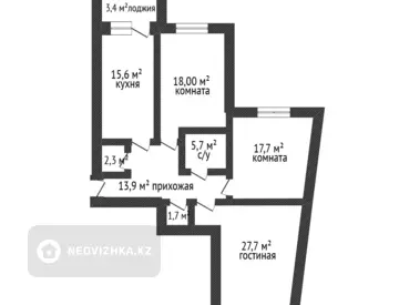 105 м², 3-комнатная квартира, этаж 10 из 12, 105 м², изображение - 17