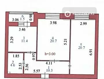 69 м², 2-комнатная квартира, этаж 9 из 9, 69 м², изображение - 15