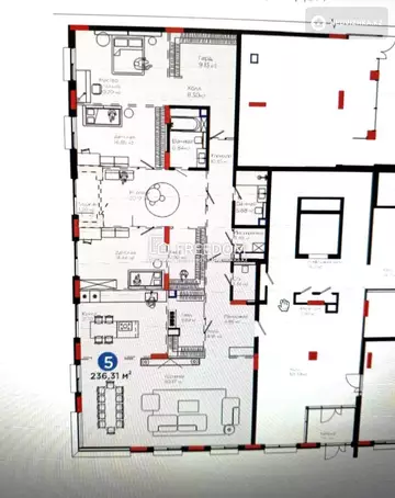 236.31 м², 5-комнатная квартира, этаж 1 из 8, 236 м², изображение - 7