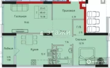 2-комнатная квартира, этаж 5 из 12, 70 м²