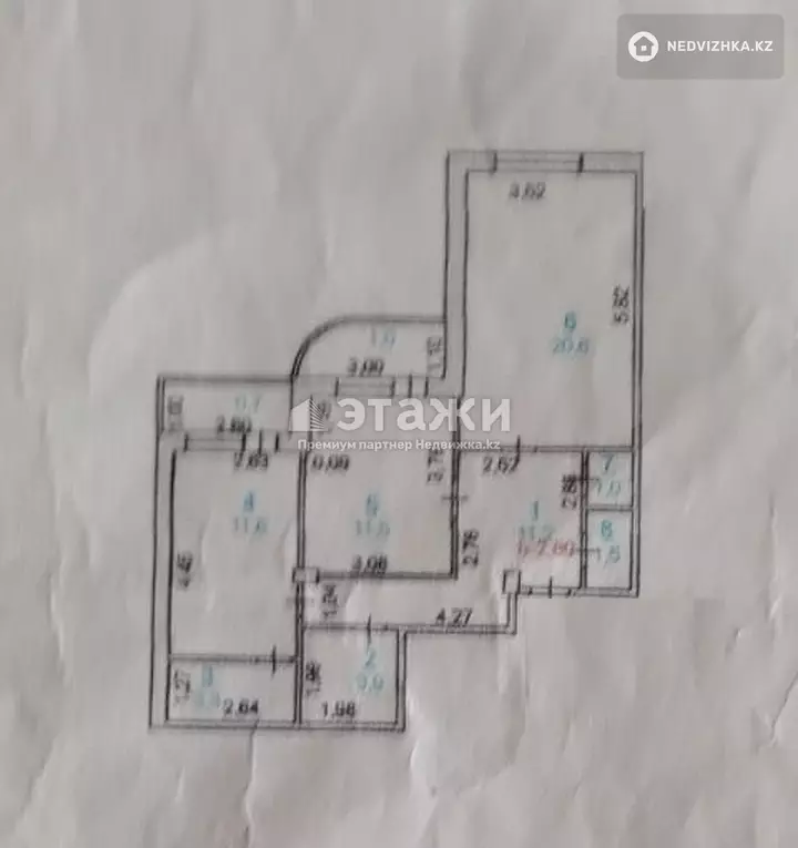 68 м², 2-комнатная квартира, этаж 17 из 23, 68 м², изображение - 1