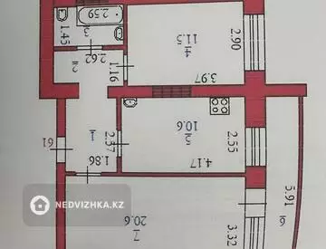 56 м², 2-комнатная квартира, этаж 8 из 9, 56 м², изображение - 10