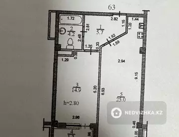 51.1 м², 2-комнатная квартира, этаж 4 из 7, 51 м², изображение - 9