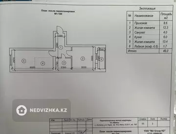 2-комнатная квартира, этаж 4 из 12, 46 м²