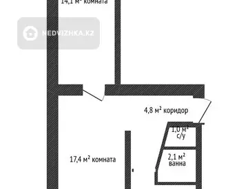 60.8 м², 3-комнатная квартира, этаж 4 из 5, 61 м², изображение - 18