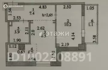 37.1 м², 2-комнатная квартира, этаж 2 из 9, 37 м², изображение - 5