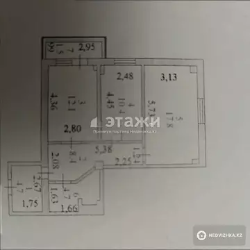 60 м², 2-комнатная квартира, этаж 11 из 17, 60 м², изображение - 11