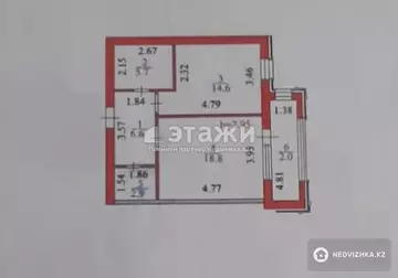 1-комнатная квартира, этаж 5 из 5, 51 м²