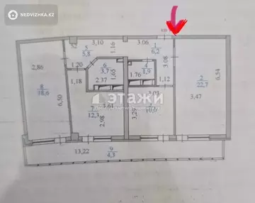90 м², 3-комнатная квартира, этаж 8 из 13, 90 м², изображение - 15