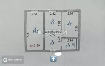 41.5 м², 2-комнатная квартира, этаж 3 из 5, 42 м², изображение - 14