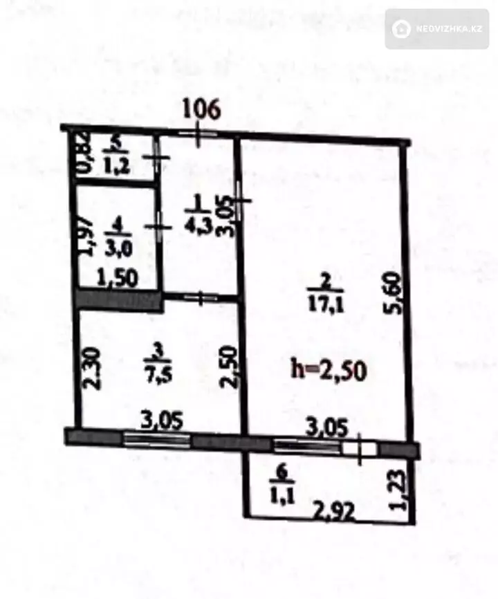 34.2 м², 1-комнатная квартира, этаж 9 из 9, 34 м², изображение - 1