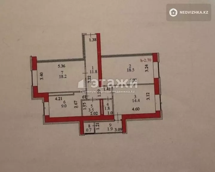80 м², 3-комнатная квартира, этаж 1 из 7, 80 м², изображение - 1