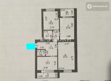 3-комнатная квартира, этаж 3 из 13, 102 м²