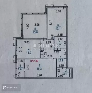 79.5 м², 3-комнатная квартира, этаж 5 из 24, 80 м², изображение - 20