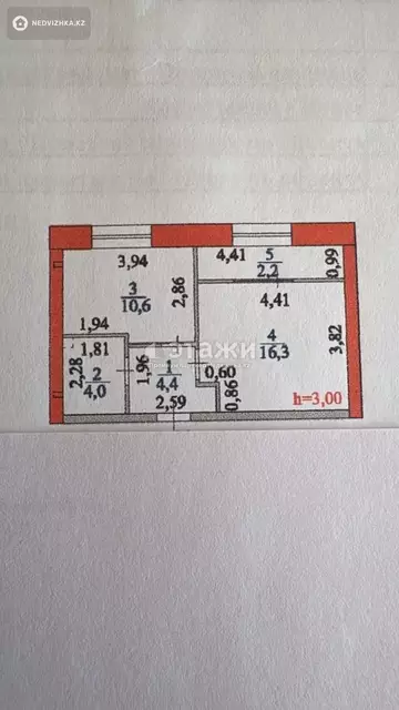 1-комнатная квартира, этаж 8 из 12, 36 м²