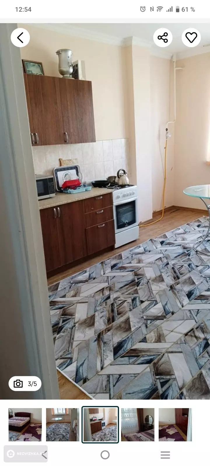 60 м², 1-комнатная квартира, этаж 1 из 5, 60 м², изображение - 1