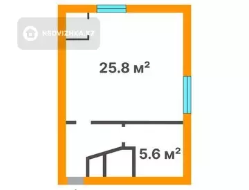1-комнатная квартира, этаж 1 из 5, 41 м²