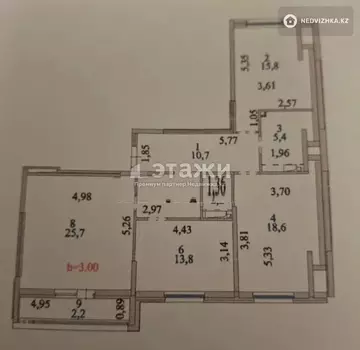 100.6 м², 3-комнатная квартира, этаж 11 из 17, 101 м², изображение - 4