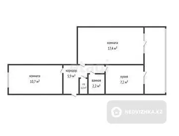 51 м², 2-комнатная квартира, этаж 2 из 5, 51 м², изображение - 30