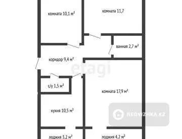 68 м², 3-комнатная квартира, этаж 2 из 5, 68 м², изображение - 30