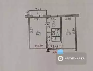 46 м², 2-комнатная квартира, этаж 5 из 5, 46 м², изображение - 25