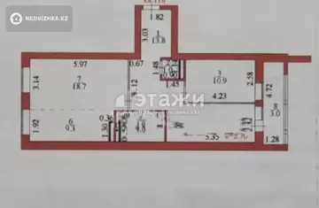 3-комнатная квартира, этаж 4 из 8, 73 м²