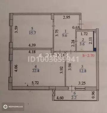 2-комнатная квартира, этаж 14 из 18, 67 м²
