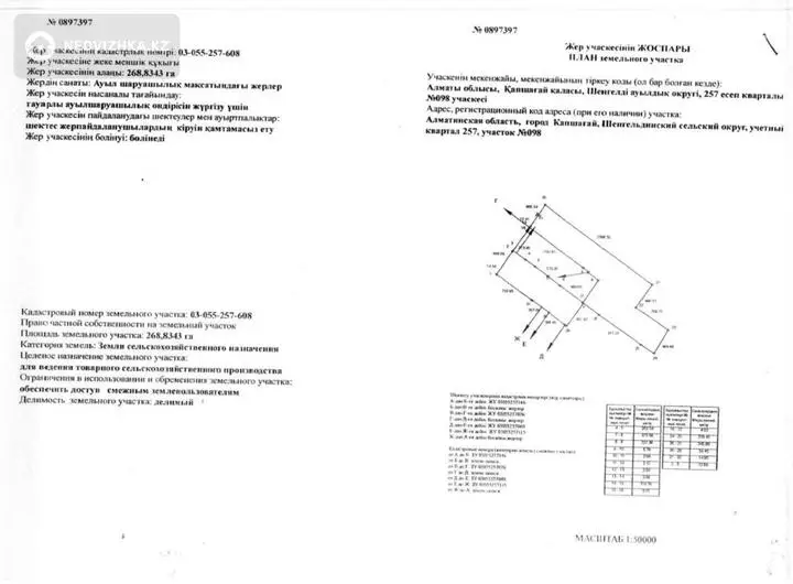 0 м², Участок 268.0 га, изображение - 1
