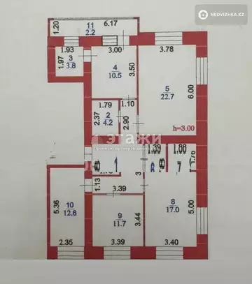 4-комнатная квартира, этаж 3 из 10, 110 м²