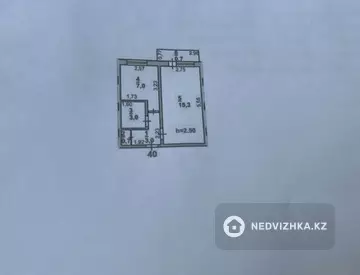1-комнатная квартира, этаж 2 из 5, 30 м²