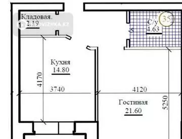 51 м², 1-комнатная квартира, этаж 1 из 5, 51 м², изображение - 16