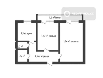50 м², 2-комнатная квартира, этаж 4 из 5, 50 м², изображение - 8