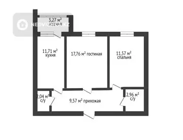 58 м², 2-комнатная квартира, этаж 8 из 10, 58 м², изображение - 8