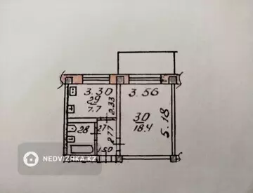 33.6 м², 1-комнатная квартира, этаж 5 из 5, 34 м², изображение - 19