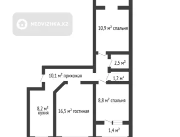 62 м², 3-комнатная квартира, этаж 3 из 9, 62 м², изображение - 17