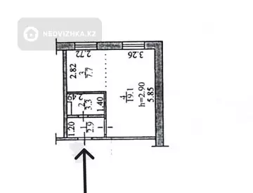 33 м², 1-комнатная квартира, этаж 2 из 3, 33 м², изображение - 16