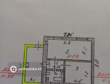 2-комнатная часть дома, 5 соток, 51 м²