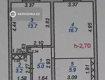 44 м², 2-комнатная квартира, этаж 13 из 14, 44 м², изображение - 5