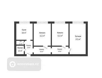 67 м², 3-комнатная квартира, этаж 1 из 5, 67 м², изображение - 13