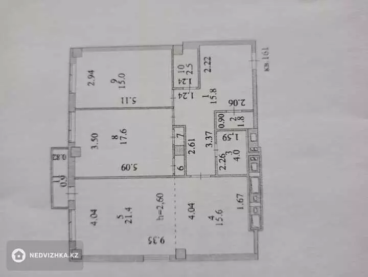 96 м², 3-комнатная квартира, этаж 7 из 10, 96 м², изображение - 1