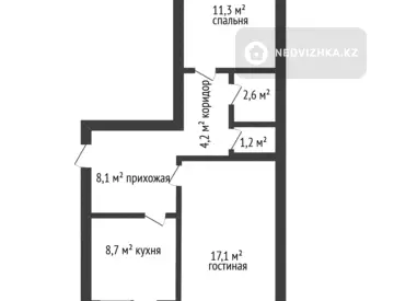 54 м², 2-комнатная квартира, этаж 4 из 5, 54 м², изображение - 15