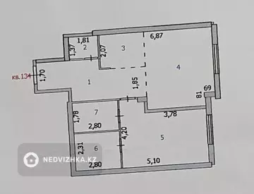 70.1 м², 2-комнатная квартира, этаж 3 из 7, 70 м², изображение - 10