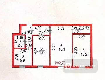 55 м², 3-комнатная квартира, этаж 2 из 4, 55 м², изображение - 4